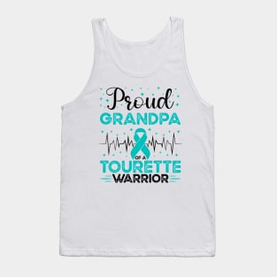 Proud Grandpa Of A Tourette Warrior Tourette Syndrome Awareness Tank Top